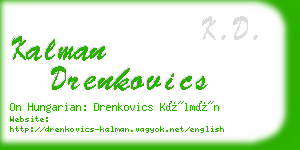 kalman drenkovics business card